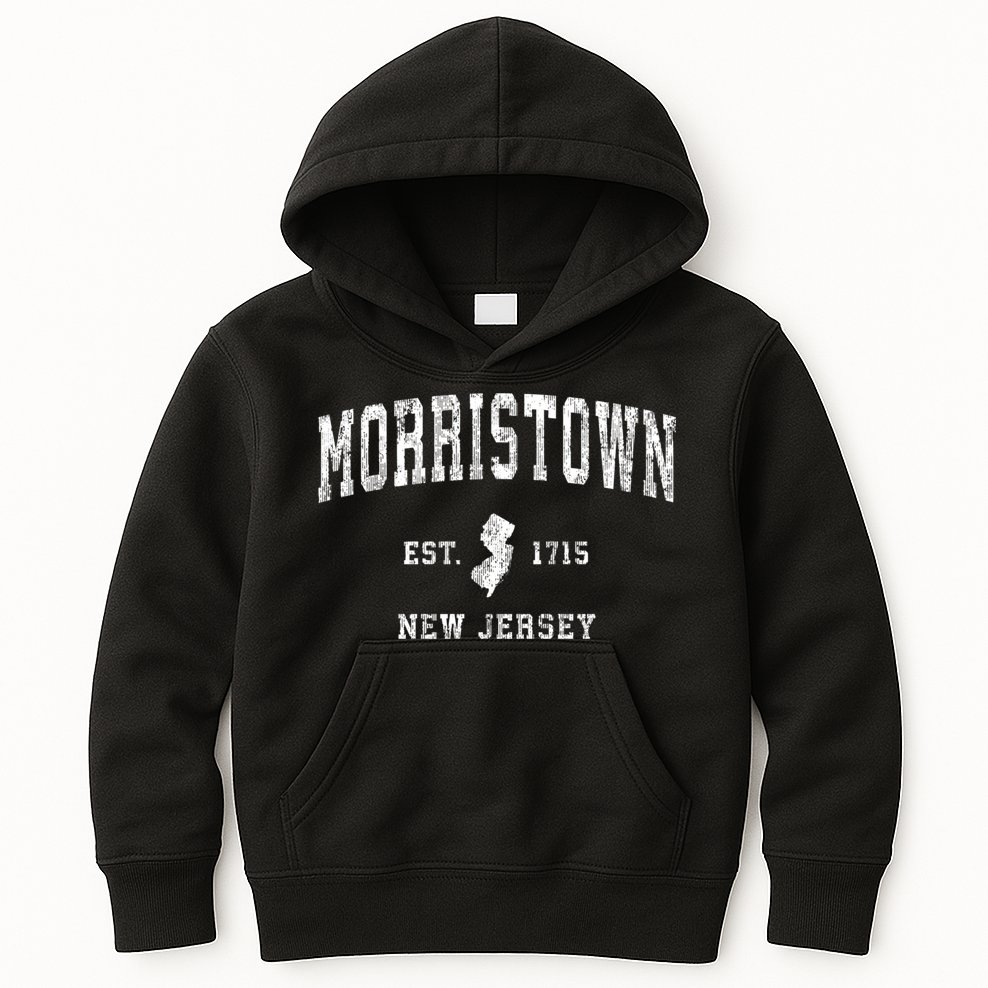 Morristown New Jersey Nj Vintage Athletic Sports Kids Hoodie