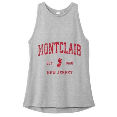 Montclair New Jersey Nj Vintage Sports Design Ladies PosiCharge Tri-Blend Wicking Tank