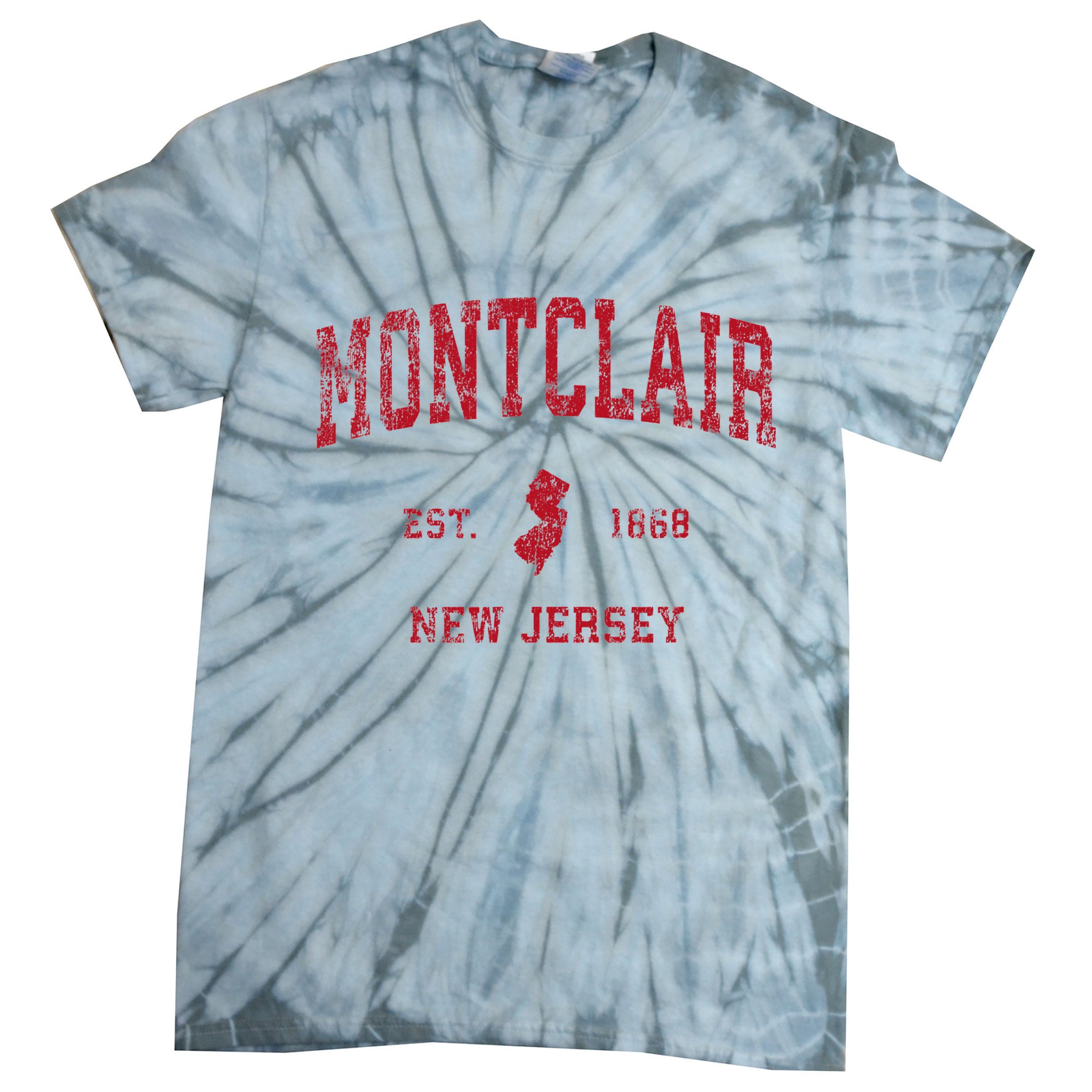Montclair New Jersey Nj Vintage Sports Design Tie-Dye T-Shirt