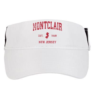 Montclair New Jersey Nj Vintage Sports Design Adult Drive Performance Visor