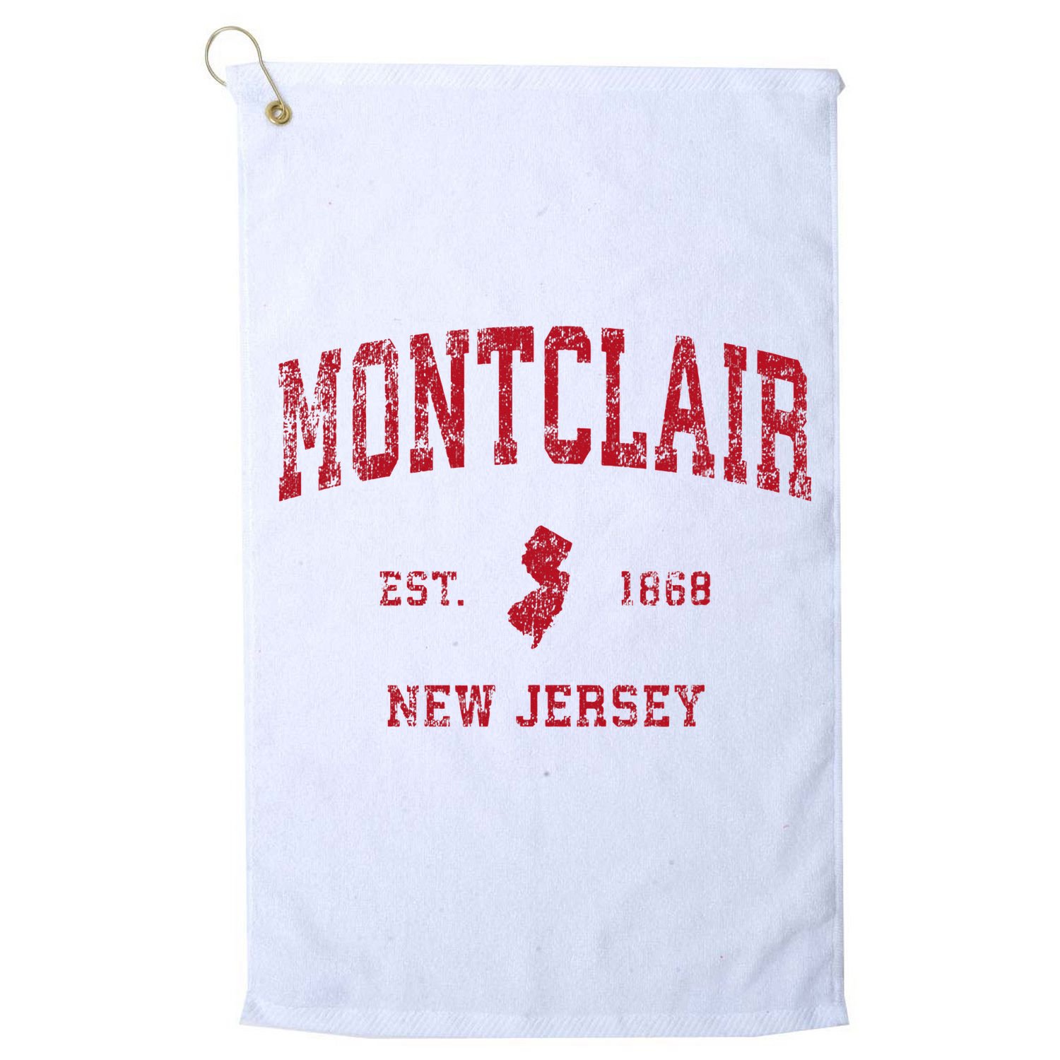 Montclair New Jersey Nj Vintage Sports Design Golf Towel