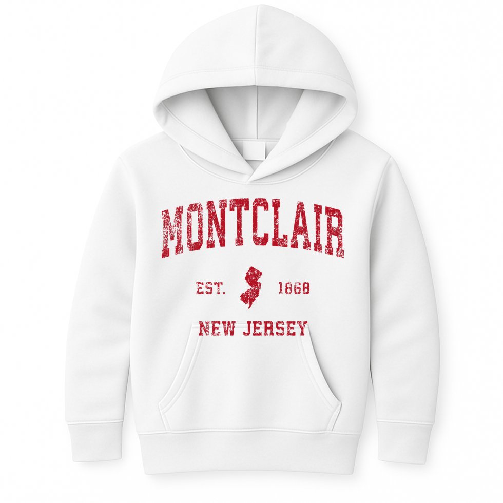 Montclair New Jersey Nj Vintage Sports Design Kids Hoodie