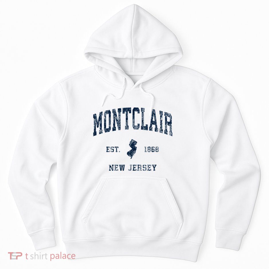 Montclair New Jersey Nj Vintage Athletic Sports Design Hoodie