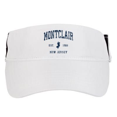 Montclair New Jersey Nj Vintage Athletic Sports Design Adult Drive Performance Visor
