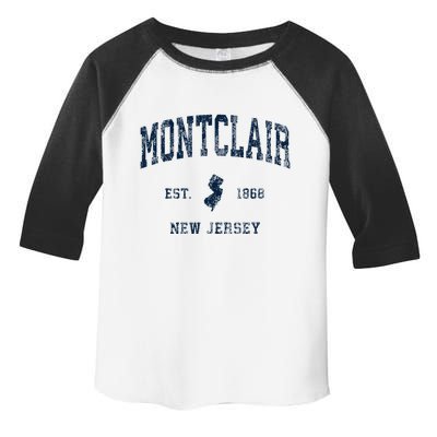 Montclair New Jersey Nj Vintage Athletic Sports Design Toddler Fine Jersey T-Shirt