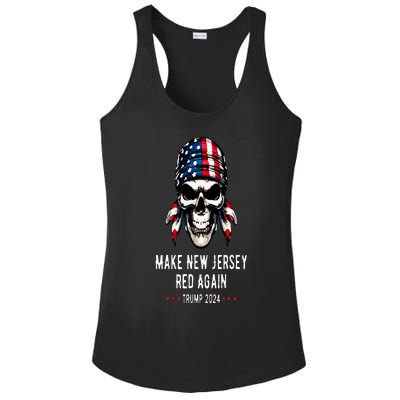 Make New Jersey Red Again Skull Republican Trump 2024 Ladies PosiCharge Competitor Racerback Tank