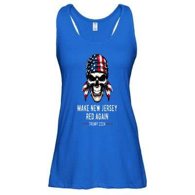 Make New Jersey Red Again Skull Republican Trump 2024 Ladies Essential Flowy Tank