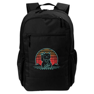 Maneki Neko Japanese Lucky Cat Retro Aesthetic Kawaii Backpack