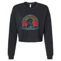 Maneki Neko Japanese Lucky Cat Retro Aesthetic Kawaii Cropped Pullover Crew