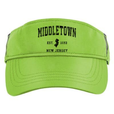 Middletown New Jersey Nj Vintage Athletic Sports Adult Drive Performance Visor