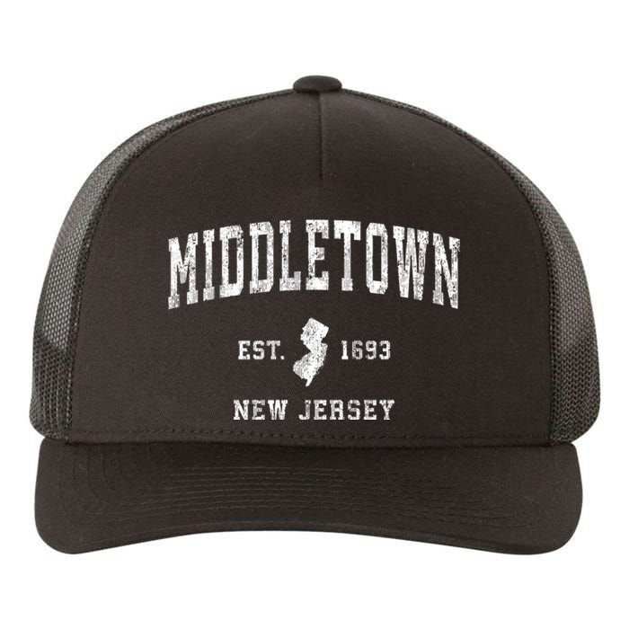 Middletown New Jersey Nj Vintage Athletic Sports Yupoong Adult 5-Panel Trucker Hat