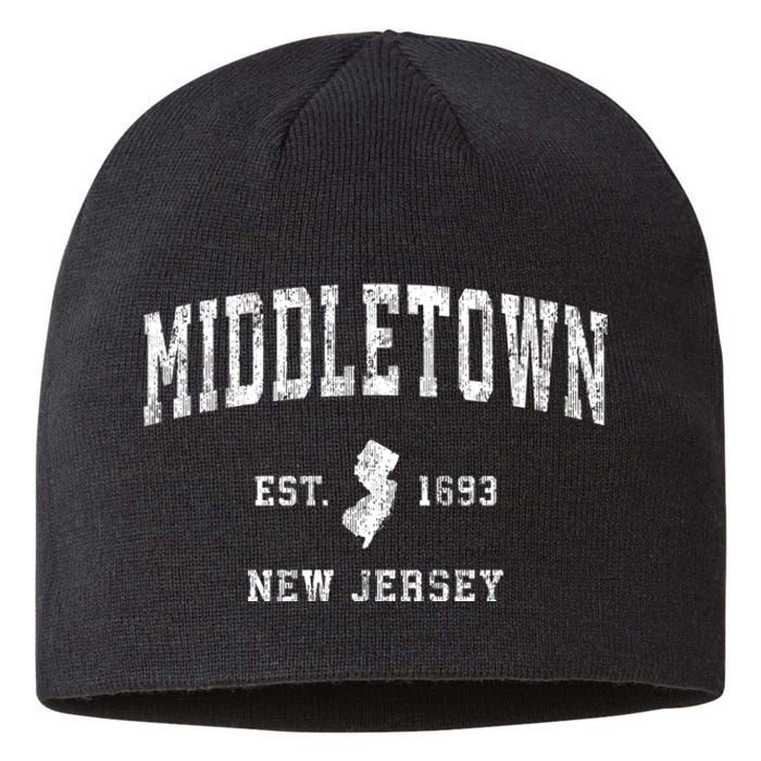 Middletown New Jersey Nj Vintage Athletic Sports Sustainable Beanie