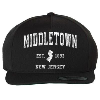 Middletown New Jersey Nj Vintage Athletic Sports Wool Snapback Cap