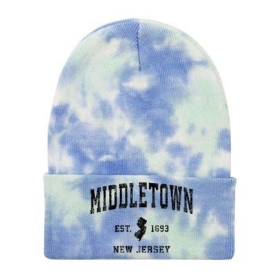 Middletown New Jersey Nj Vintage Athletic Sports Tie Dye 12in Knit Beanie