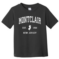 Montclair New Jersey Nj Vintage Athletic Toddler T-Shirt