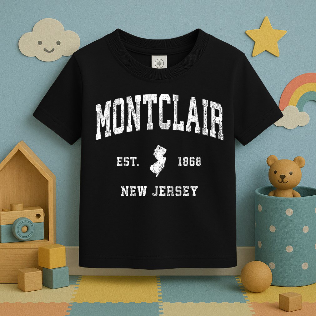 Montclair New Jersey Nj Vintage Athletic Toddler T-Shirt