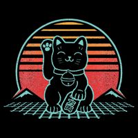 Maneki Neko Japanese Lucky Cat Retro Aesthetic Kawaii  Impact Tech Backpack