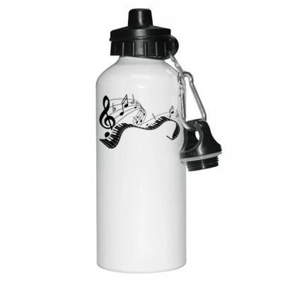 Music Notes Keyboard Pianist Classical Musician Piano Aluminum Water Bottle