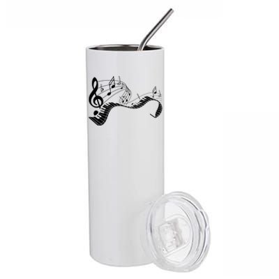 Music Notes Keyboard Pianist Classical Musician Piano Stainless Steel Tumbler