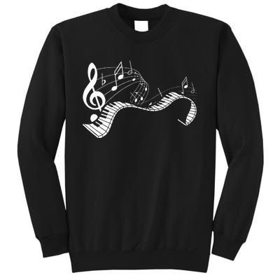 Music Notes Keyboard Pianist Classical Musician Piano Sweatshirt