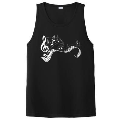 Music Notes Keyboard Pianist Classical Musician Piano PosiCharge Competitor Tank