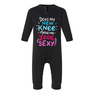 My New Knee Gift Funny Knee Replacement Surgery Joke Infant Fleece One Piece