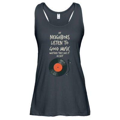 My Neighbors Listen To Good Music Ladies Essential Flowy Tank