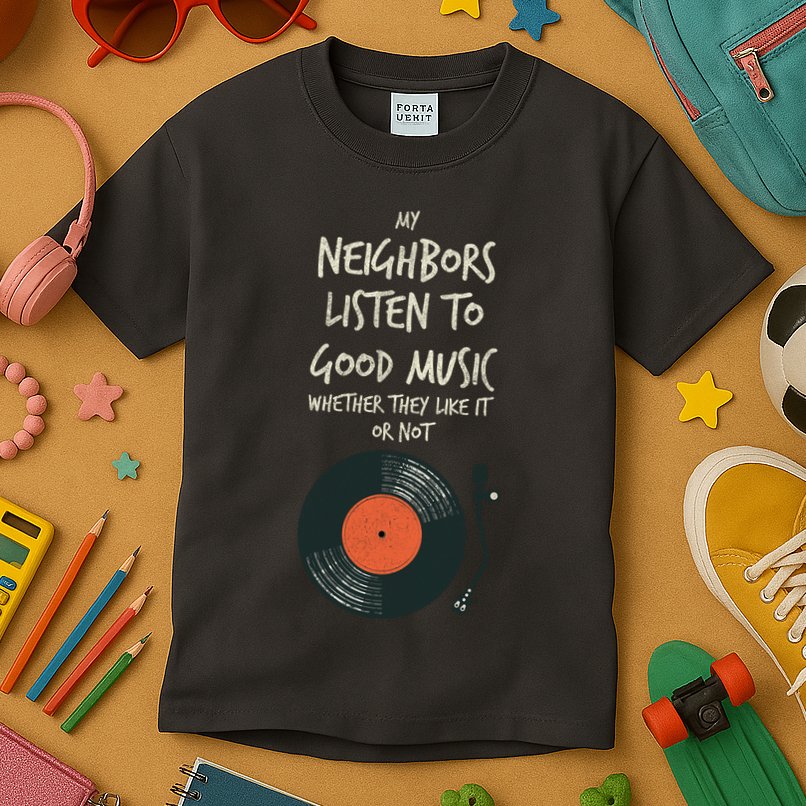 My Neighbors Listen To Good Music Kids T-Shirt