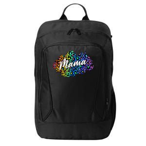 Mama Neon Leopard Print Cute Gift City Backpack