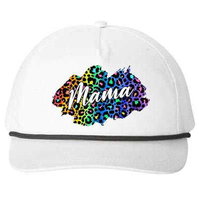 Mama Neon Leopard Print Cute Gift Snapback Five-Panel Rope Hat