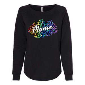 Mama Neon Leopard Print Cute Gift Womens California Wash Sweatshirt