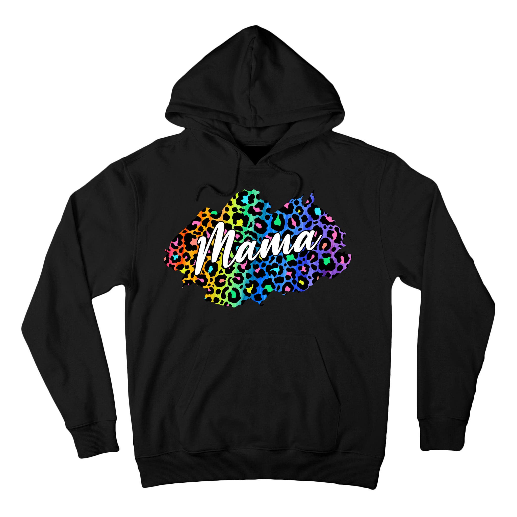 Mama Neon Leopard Print Cute Gift Tall Hoodie