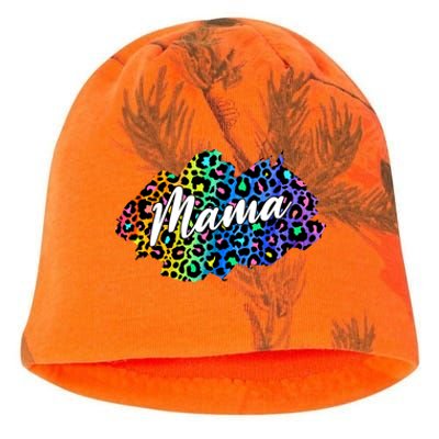 Mama Neon Leopard Print Cute Gift Kati - Camo Knit Beanie