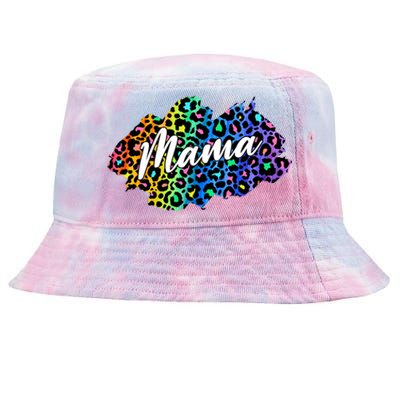 Mama Neon Leopard Print Cute Gift Tie-Dyed Bucket Hat