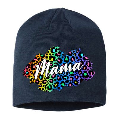 Mama Neon Leopard Print Cute Gift Sustainable Beanie