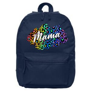 Mama Neon Leopard Print Cute Gift 16 in Basic Backpack