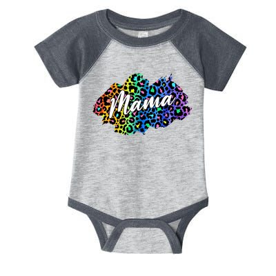 Mama Neon Leopard Print Cute Gift Infant Baby Jersey Bodysuit