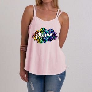 Mama Neon Leopard Print Cute Gift Women's Strappy Tank