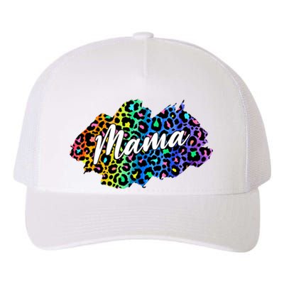 Mama Neon Leopard Print Cute Gift Yupoong Adult 5-Panel Trucker Hat