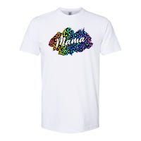 Mama Neon Leopard Print Cute Gift Softstyle CVC T-Shirt