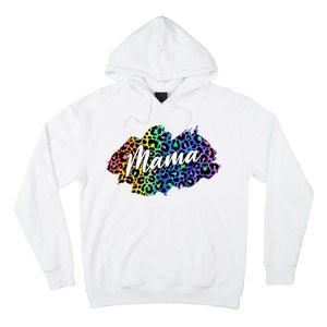 Mama Neon Leopard Print Cute Gift Hoodie