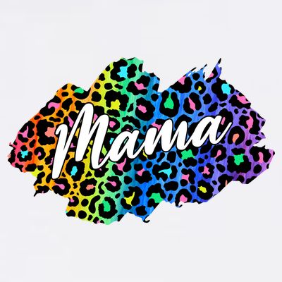 Mama Neon Leopard Print Cute Gift T-Shirt