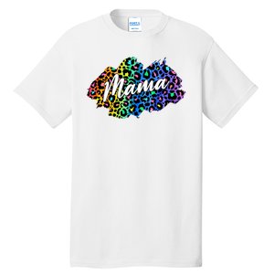 Mama Neon Leopard Print Cute Gift Tall T-Shirt