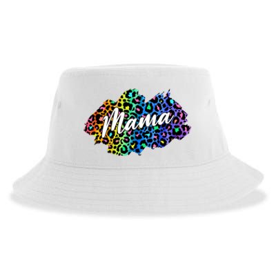 Mama Neon Leopard Print Cute Gift Sustainable Bucket Hat