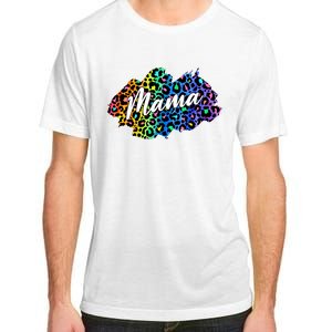 Mama Neon Leopard Print Cute Gift Adult ChromaSoft Performance T-Shirt