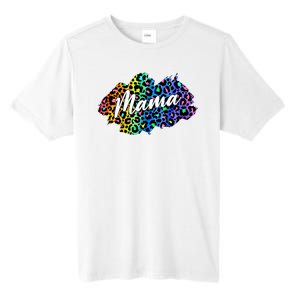 Mama Neon Leopard Print Cute Gift Tall Fusion ChromaSoft Performance T-Shirt