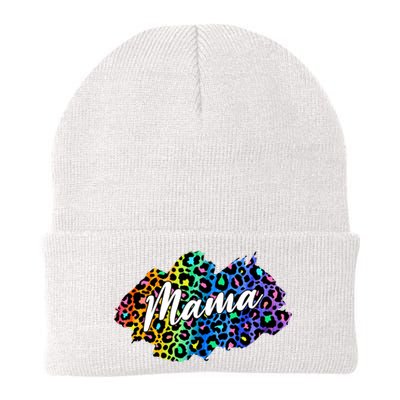 Mama Neon Leopard Print Cute Gift Knit Cap Winter Beanie