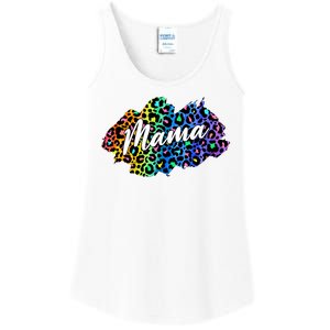 Mama Neon Leopard Print Cute Gift Ladies Essential Tank