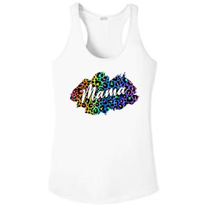 Mama Neon Leopard Print Cute Gift Ladies PosiCharge Competitor Racerback Tank