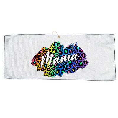 Mama Neon Leopard Print Cute Gift Large Microfiber Waffle Golf Towel